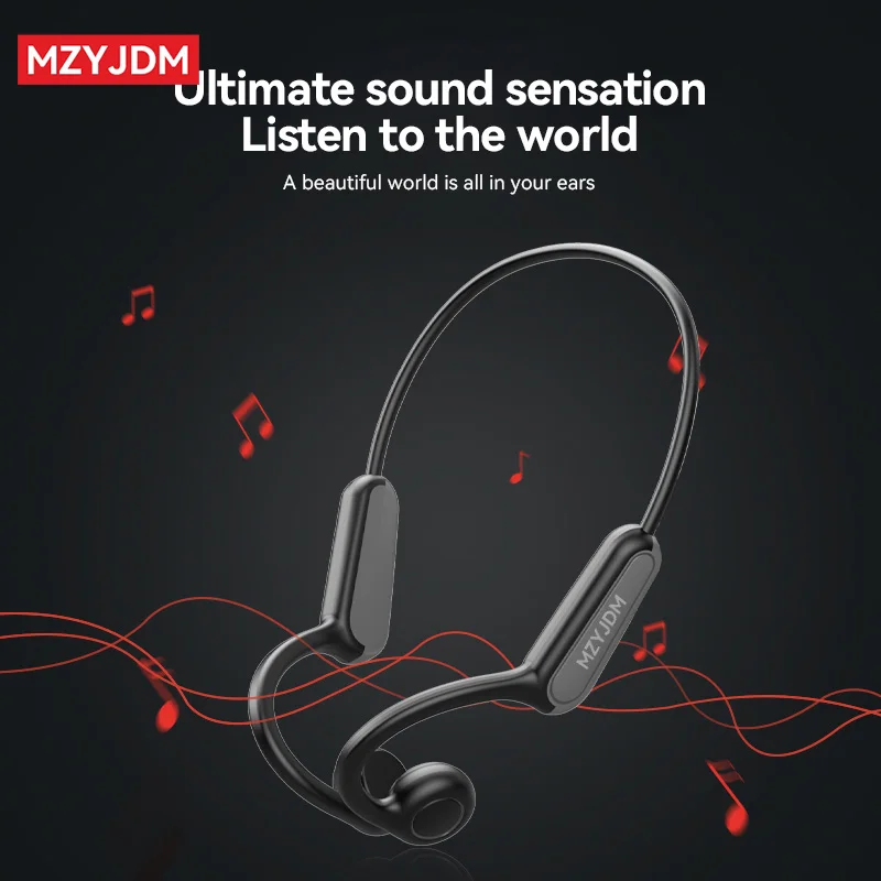 MZYJDM سماعات توصيل العظام اللاسلكية B9 شريط حول ياقة الملابس Bluetooth5.3 سماعات رياضية إلغاء الضوضاء سماعة أذن لشاومي #5