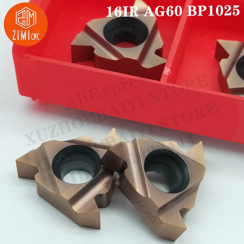 16IR AG60 BP1025 AG60 أدوات الخراطة الخيطية إدراج CNC تحول إدراج خيط تقطيع ميكانيكي أدوات مخرطة معدنية إدراج كربيد