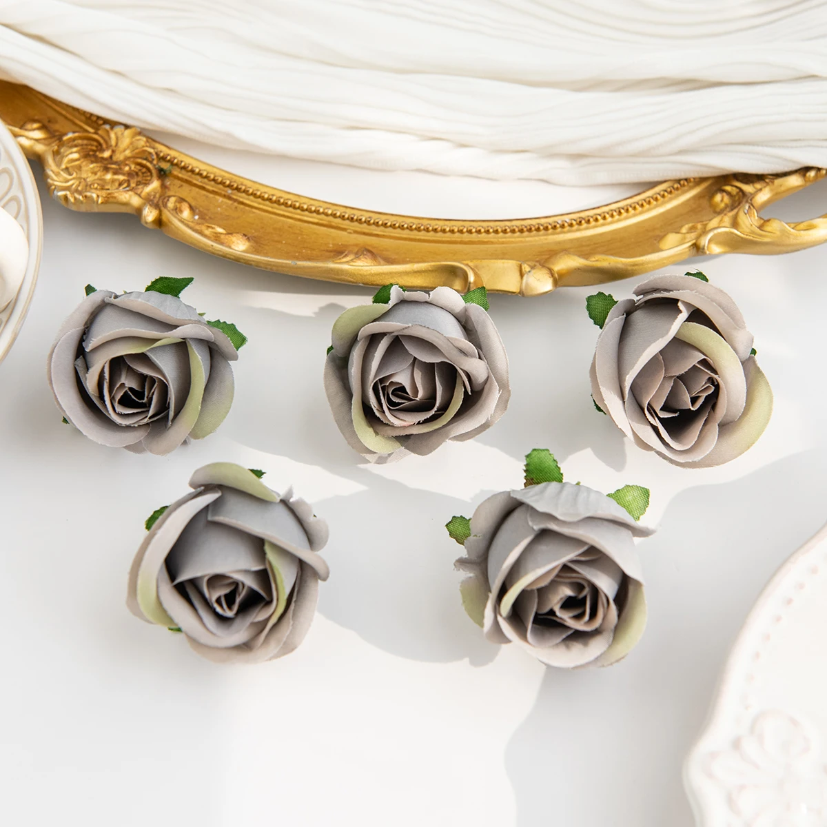 Künstliche Blume Seide Günstige Rose Kopf Hause Hochzeit Dekoration Weihnachten Party DIY Geschenk Box Sammelalbum Handwerk Handgelenk Blume Hotsale – Detail 2