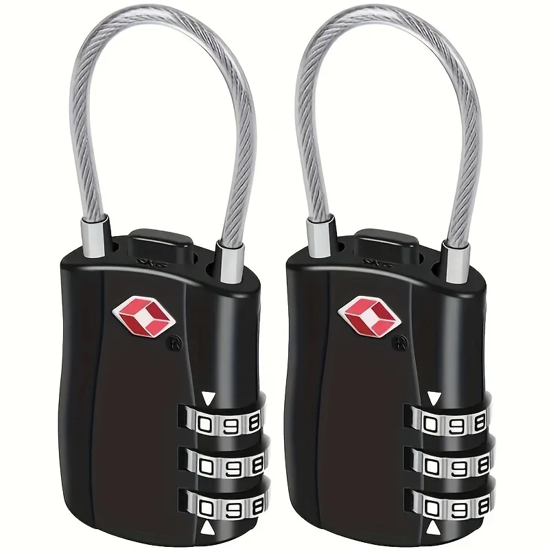 NONE TSA-zugelassenes Gepäckschloss 3-stelliges Zahlenschloss für Reisekoffer Zoll-Diebstahlschutz Codeschloss für Umkleideschrank Rucksack 3