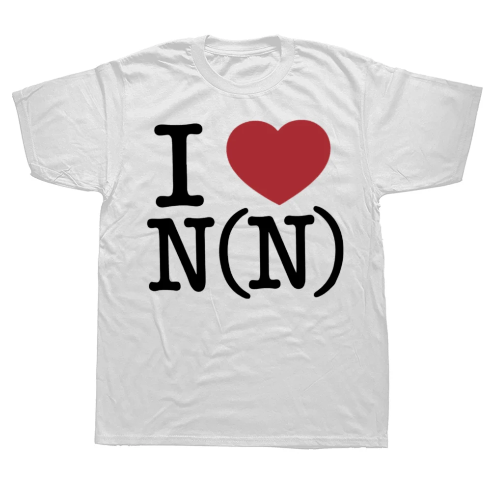 Camisetas divertidas con números (N) Ine I Love Number Nine, camiseta informal a la moda para hombre y mujer, camiseta holgada de gran tamaño 100% algodón