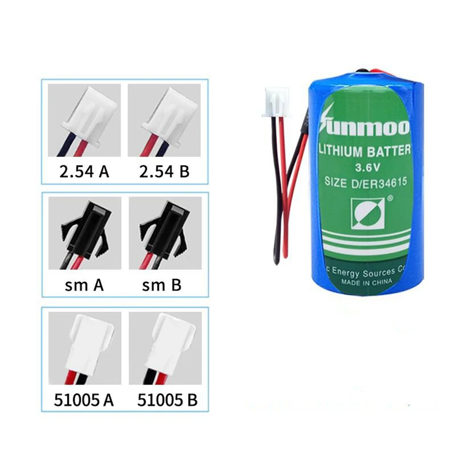 ER34615 3.6V CR17345 19000mAh Meter Non-rechargeable Lithium Battery Pack