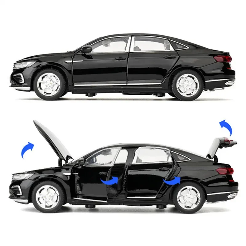 1:24 Passat Magotan Alloy Car Model Diecasts Metal Vehicles Car Model Simulation Sound and Light Collection Toys Gifts