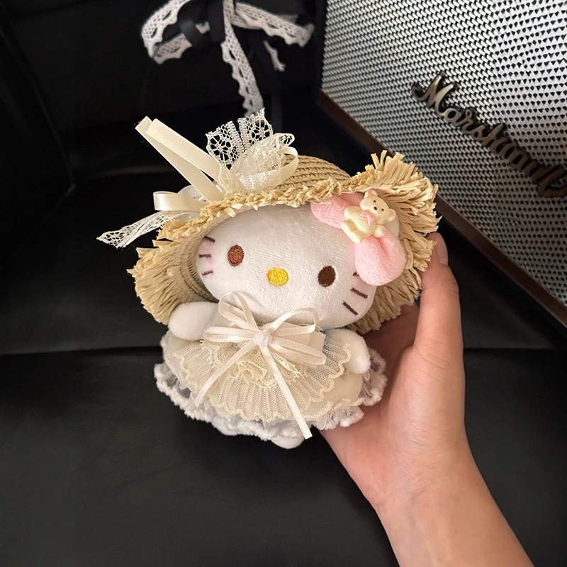 Breloczek pluszowy Sanrio Hello Kitty, uroczy brelok dla dziewczynek, najlepszy przyjaciel, miękka zawieszka, uchwyt na klucze od samochodu, akcesoria kawaii dla kobiet.