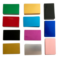 100Pcs Metal Business Cards Aluminum Alloy Blanks Card for Customer Laser Engraving DIY Gift Cards 11Colors Optional
