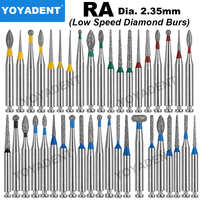 RA Burs Dia.2.35mm Dental Diamond Burs Low Speed Bur For Contra Angle Handpiece Dentists Tools 10Pcs/Pack