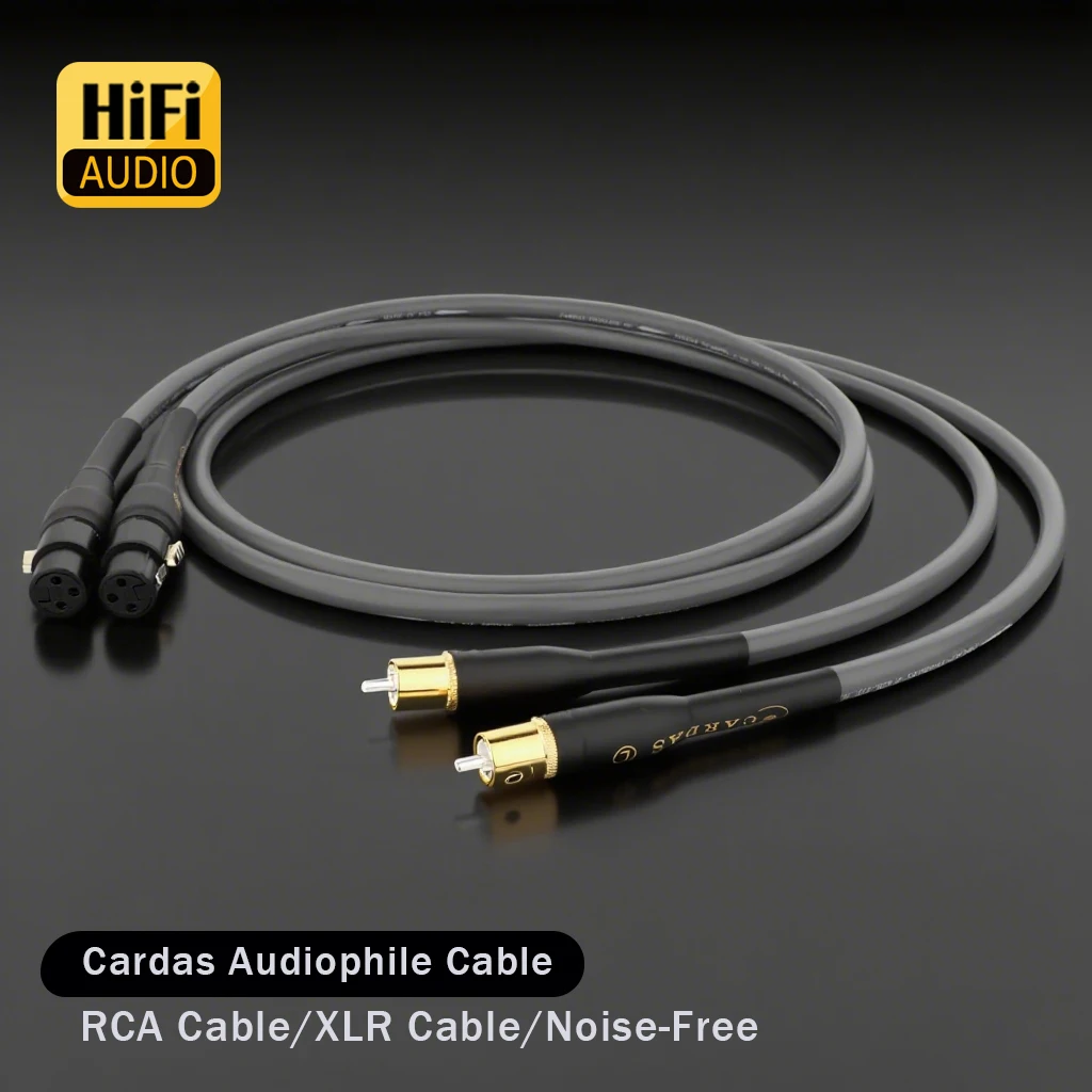 

Pair Cardas 3pin XLR cable XLR TO 2RCA Audio Cable OCC Copper Single Line Wire Audio RCA Interconnect Cable HiFi Single Wire