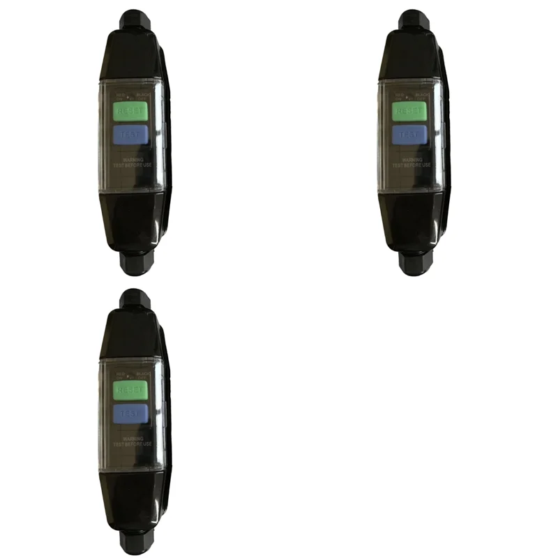 

【FLASH DEAL】3X In-Line RCD Connector, PRCD Intermediate Safety Switch, Outdoor Current Protection Against Electric Shock