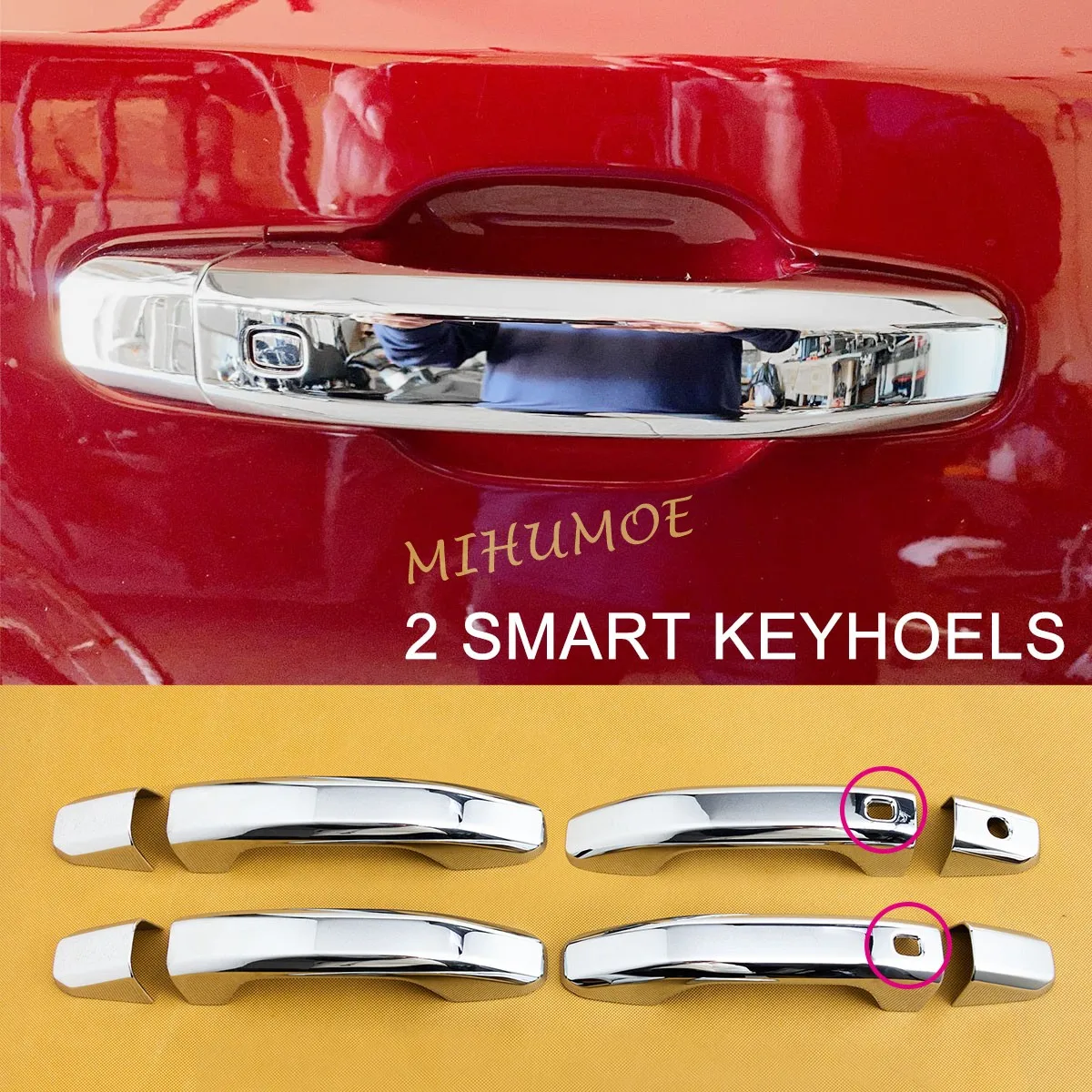 

Chrome Car Door Handle Strip Cover Trim For GMC Sierra 1500 2500HD 3500HD Canyon Chevrolet Silverado Colorado Tahoe Suburban