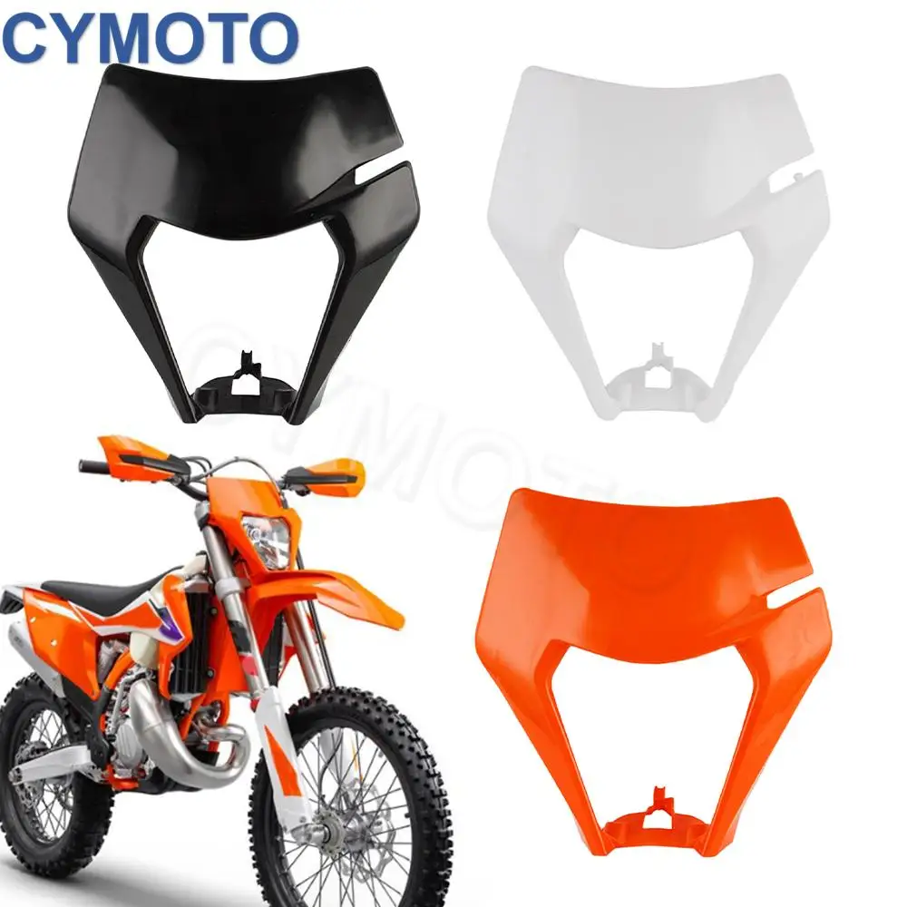 

Motorcycle Headlight Mask For KTM EXC 2019-2022 Enduro Accessories Dirt Bike Motocross Plastic Kit Headlamp Fairing Cover Mask