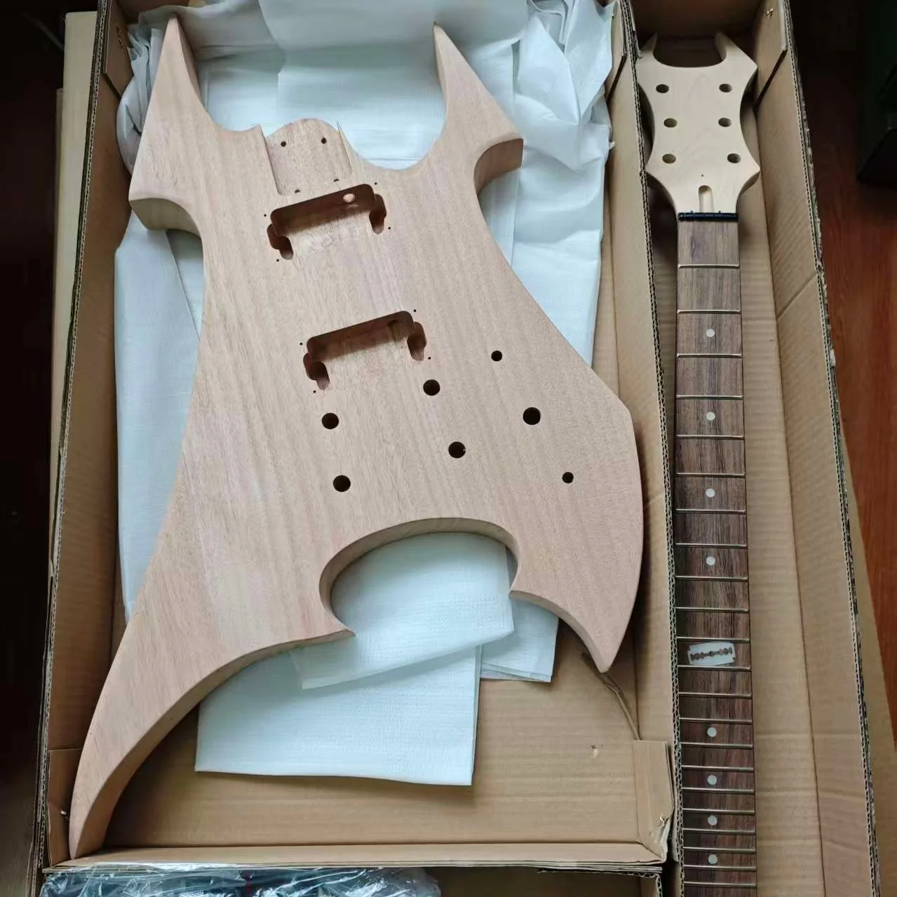 In Stock Unfinished BC Style DIY Electric Guitar Kit HH Humbuckers All Hardware Included Build Your Own Metal Rock Guitar