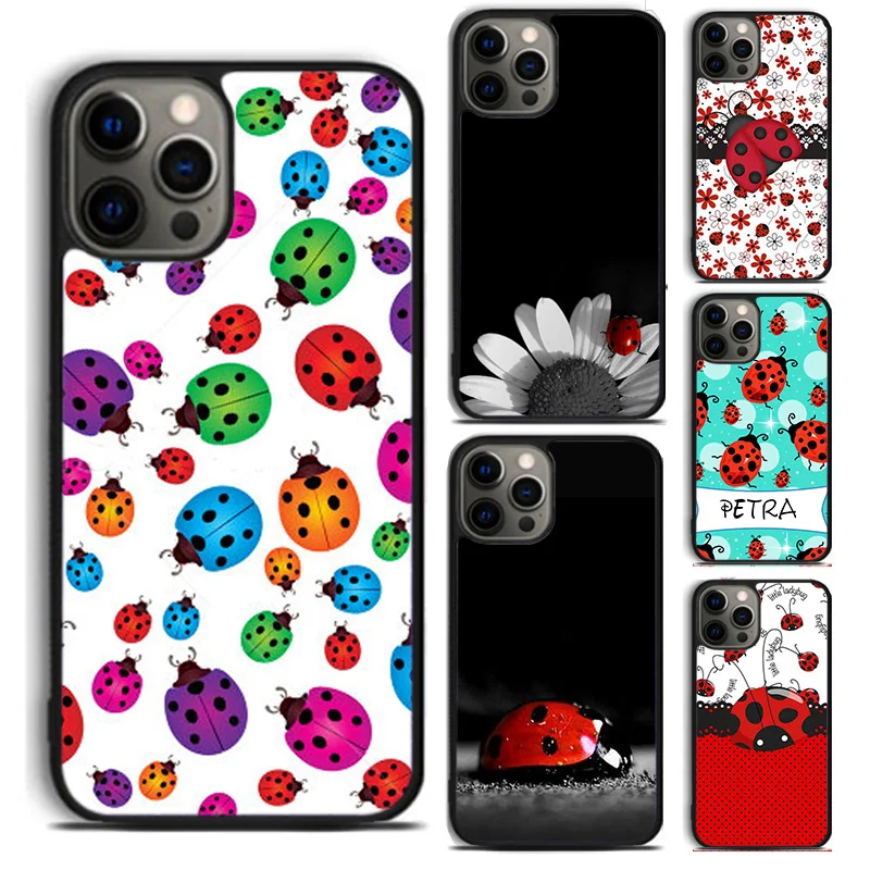 11 Colorful Ladybugs Phone Case For For iPhone 16 15 11 12 13 14 Pro Max XS XR Plus coque