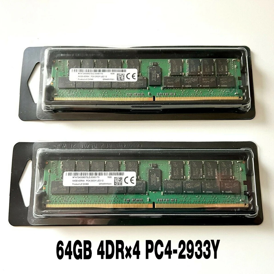 1PCS RAM 64G DDR4 2933 Server Memory MTA72ASS8G72LZ-2G9D1 64GB 4DR