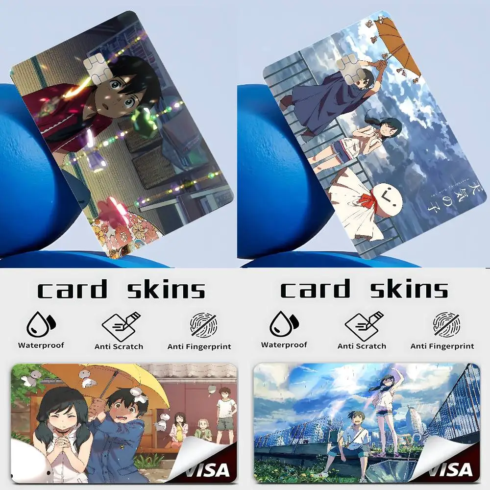 W-Weatherings Withs Yous Kreditkarten-Skin-Aufkleber, matt, kratzfest, geeignet für VISA-Karten, Bus- und U-Bahn-kontaktlose IC-Karten