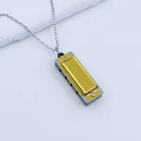 4-hole 8-tone mini necklace harmonica, children's elementary school entrance music toy gift
