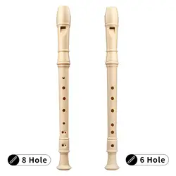 Plastic Soprano Recorder C Key Long Flute Instrument for Beginners School