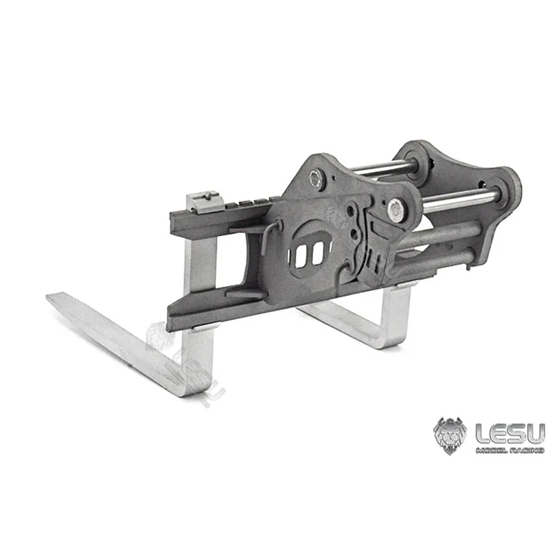 Lesu forcella a benna con pala a sgancio rapido in metallo per veicoli telecomandati per escavatore RC 1/14 374 AC360 ET30H ET26L Parts Toys