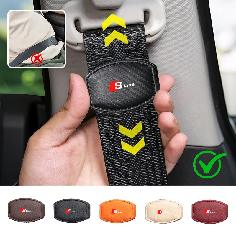 

Car Seat Belt Anti-skid Clip Adjustable Magnetic Fixed Limiter For Audi Sline TT RS A4 B7 B8 B9 A3 8L A5 A6 A8 Auto Accessories