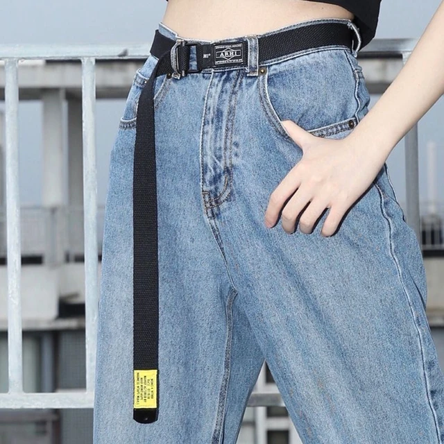 Durable thickened workwear tide lengthened hanging belt hip hop men and women cool ins summer versatile canvas belt AliExpress