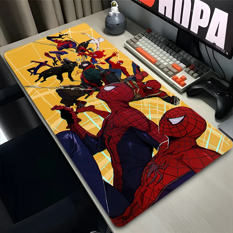 Mouse Pad XXL Gamer Gaming Accessories Mousepad Rubber Carpet HD Printing Spider-Man Non-slip Anime Desk Mat Extended Table Pads