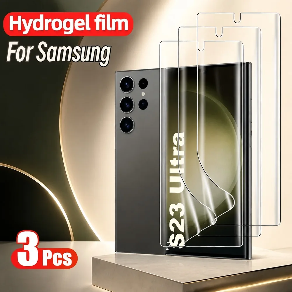 3 Stück Hydrogel-Folie für Samsung Galaxy S23 S23+ Displayschutzfolie für Samsung Galaxy S23 FE S23 Ultra