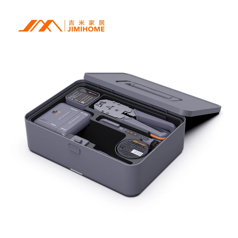 JIMIHOEM Professional Network Tool Kit with Network Cable Pliers，Network Tester，Induction Tester Stackable Tool Box