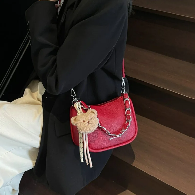 

Popular Classic Leather Women's Handbag High-End Luxury Brand Trendy Elegant Daily Vintage Bag
