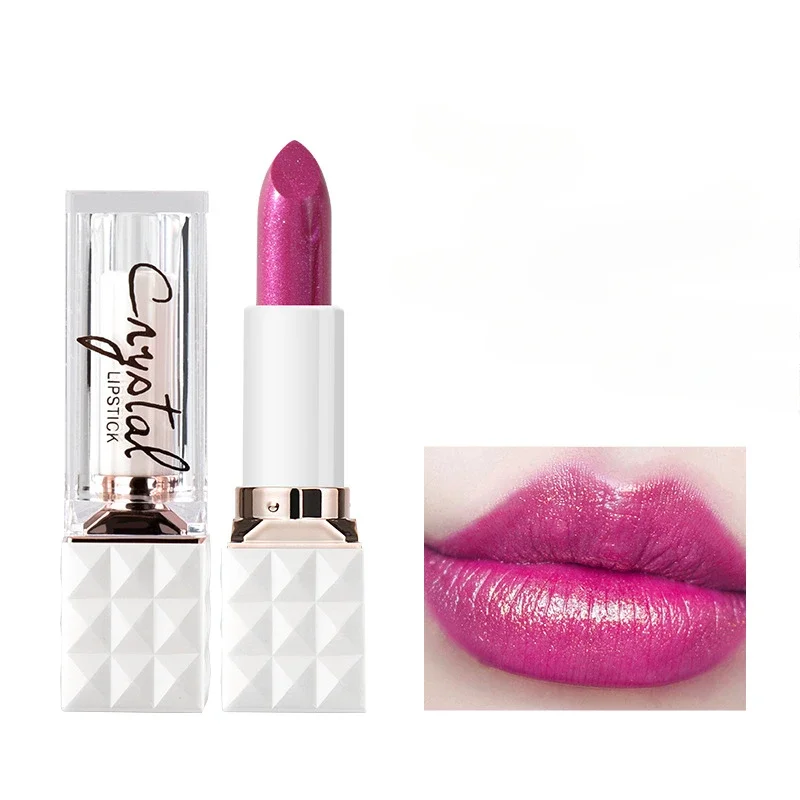 

Waterproof water gloss dragon fruit color non-fading lipstick long-lasting rose purple color-changing lipstick Barbie pink