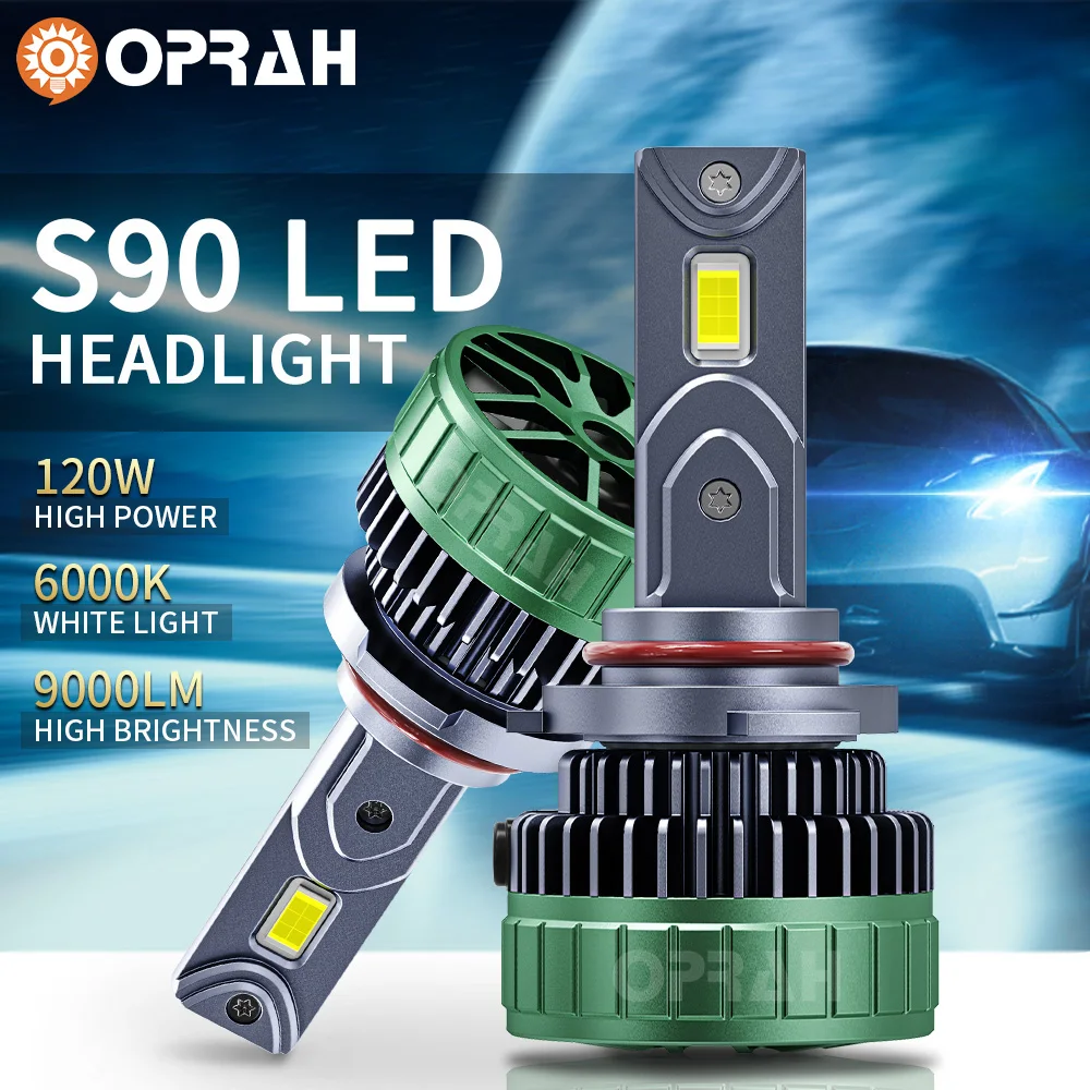 H4 LED Headlight 380000LM 900W Canbus No Error H11 H3 9005 9006 880 881 S90 3570LED Bulbs Car Fog Light 12V White 6000K for Car