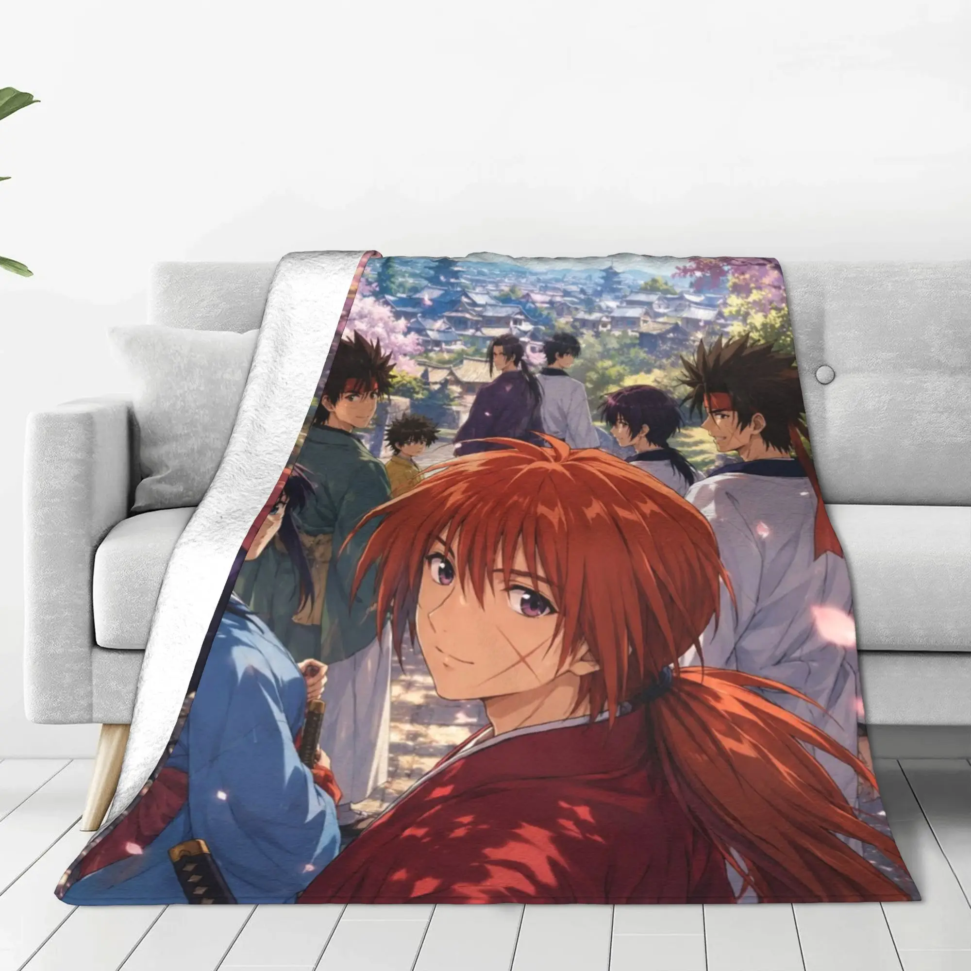 Rurouni Kenshin Rurouni Kenshin Blanket All Season Breathable Ultra-Soft Throw Blankets For bed  Plush Thin Quilt