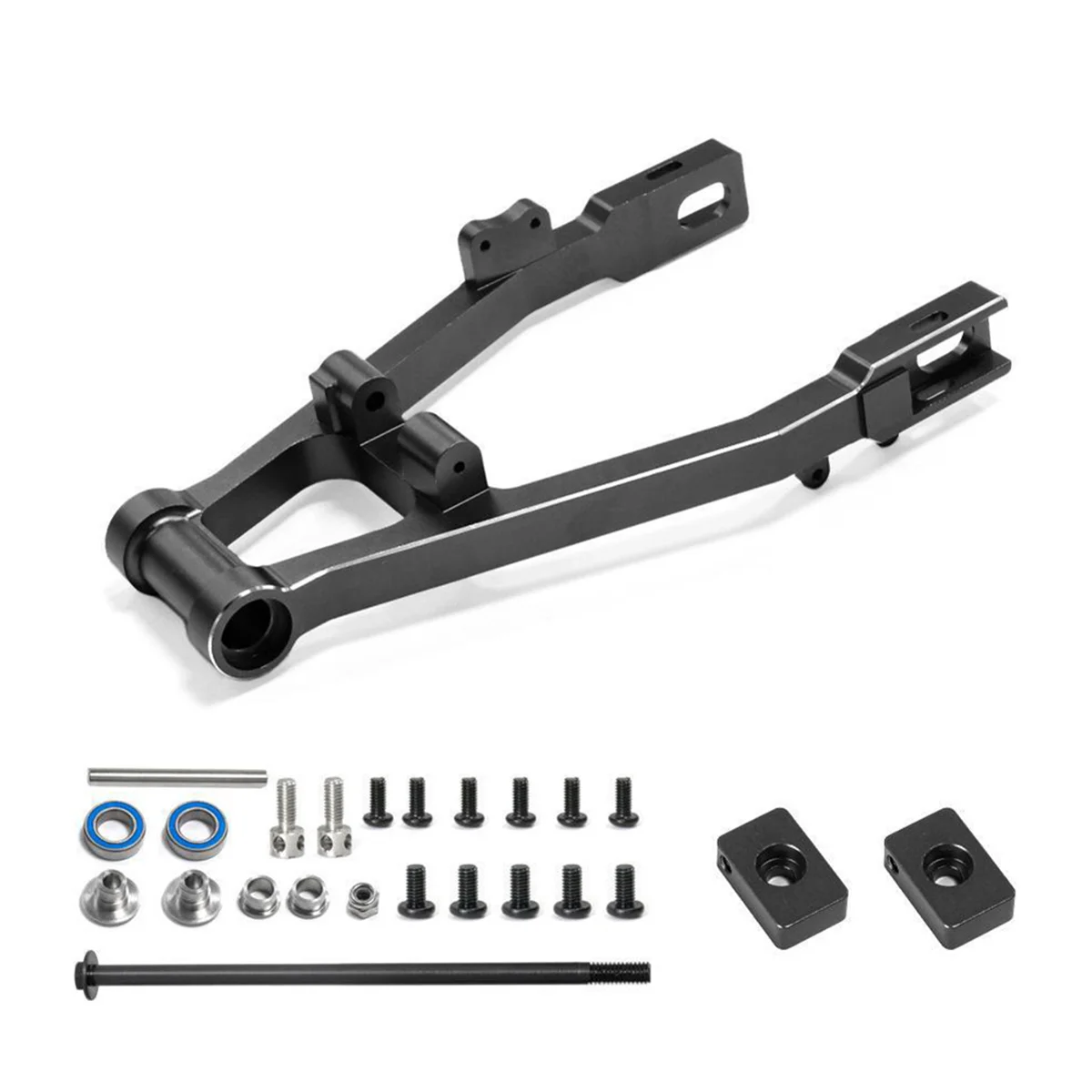 For 1/4 Promoto-MX RC Car Electric Motorcycle Rear Swing Arm Rear Fork Wheel Seat Accessory 264000 Black