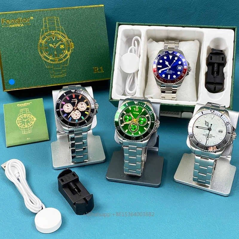 Reloj Inteligente R1 Redondo, Nuevo Modelo 2024, Alta Calidad, Moda, Lujo y Nobleza, Regalo, Reloj Inteligente para Hombre