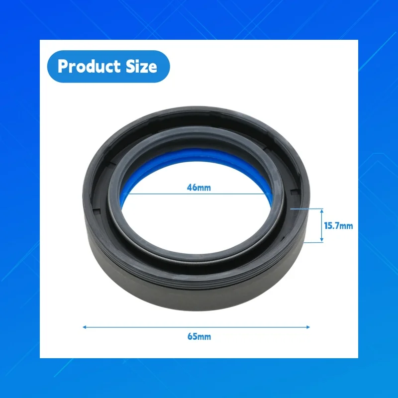 

DMHUI high - quality agricultural machinery oil seals size 46x65x15.7mm BF style，NBR+AU,applicable to Corteco 01016918B