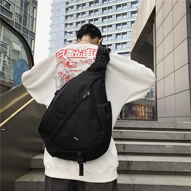 High Quality Men\'s Chest Pack Large Capacity Casual Hip Hop Travel Unisex Crossbody Bag High Quality Nylon Storage Shoulder Bag