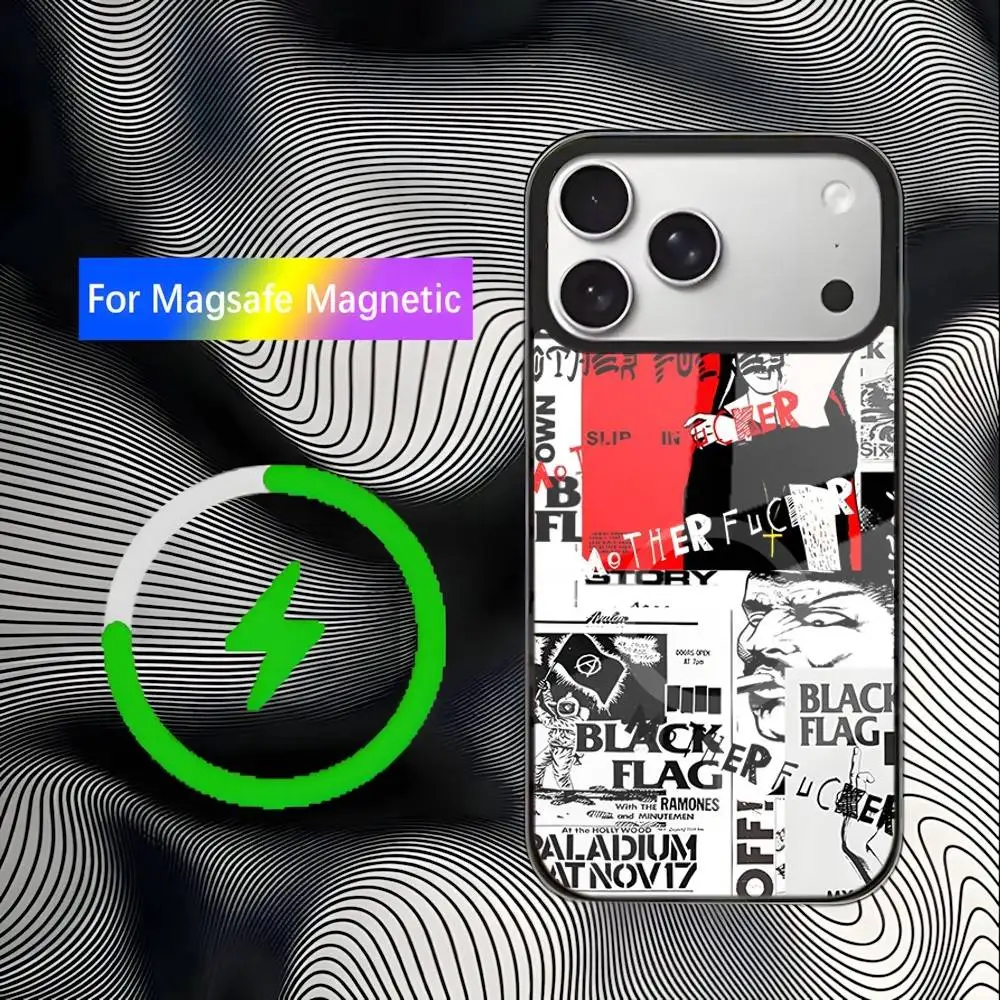 حافظة هاتف My War بعلم أسود لهاتف iPhone 17,16,15,14,13,12,11,Pro,Max,Plus,Mini,SE4,E شحن لاسلكي Magsafe مغناطيسي #2