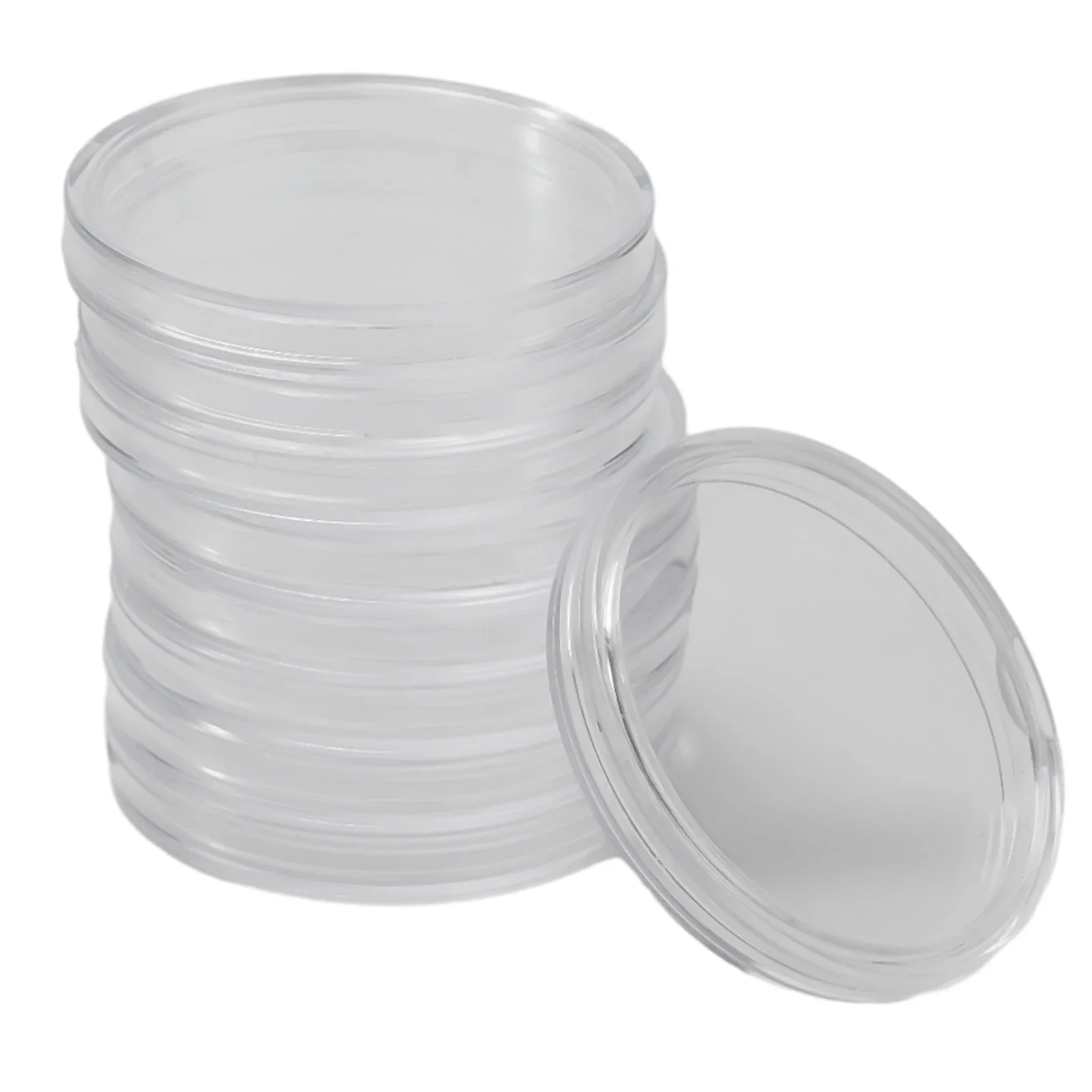 Prevent Damage and Maintain the Quality of Your Coins with 100 Rimless Clear Capsules for 39mm Coins Order Now