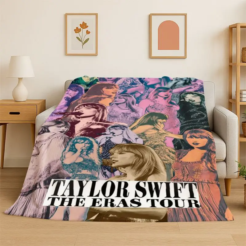 Fashion T-Taylor Singer Music Soft Flannel Throw Blanket,Cozy Blanket for Bed,Couch,Sofa,Bedroom,Living Room,Travel,Picnic