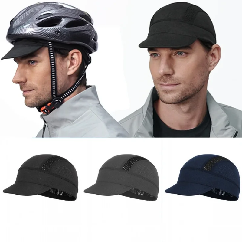 Sommer Schnelltrocknende Atmungsaktive Mesh-Golf-Baseballkappe Fahrrad-Unterhelm-Mütze Fahrrad-MTB-Hut mit Kleiner Krempe Schweißableitende Sportmütze – Detail 6