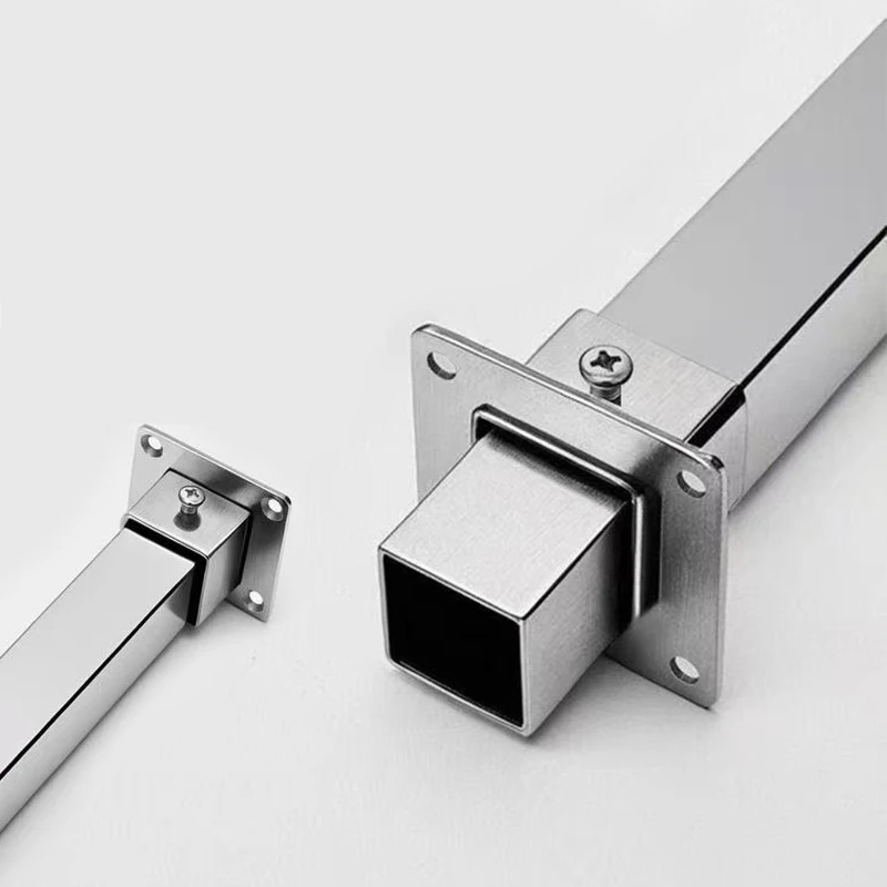 Stainless Steel Pipe Base Plate 201 Grade 25mm Height 40x50mm Base for 25x25mm Pipe or 45x56mm for 30x30mm Pipe