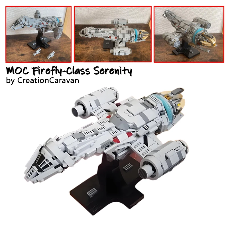

MOC Firefly-Class Serenity Midi-Scale Transport Building Blocks Kit Icon Series Кирпичи Модель игрушки для детей Идеальный рождественский подарок