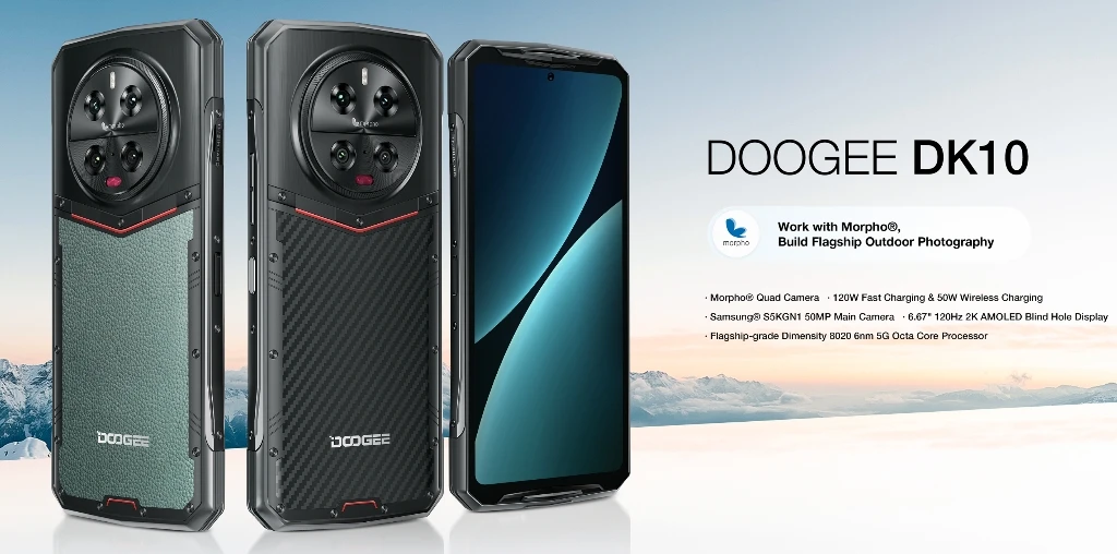 DOOGEE DK10, CPU Dimensity 8020 120Hz 6.67 inches, 5G global frequency band 6.67 blind hole 30GB RAM, 512GB ROM