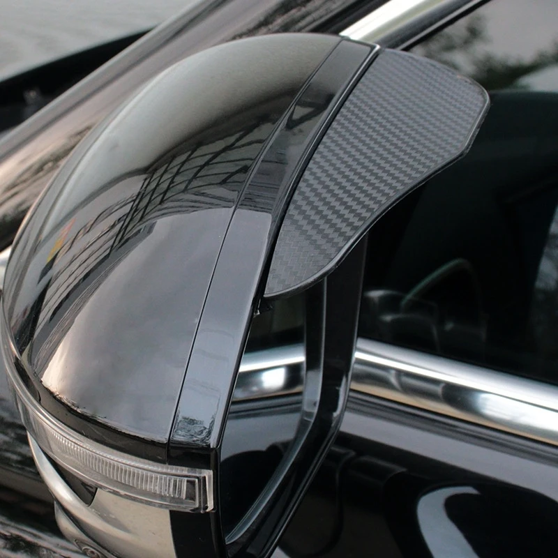 for Cars Rearview Mirror Rain Shield Rain Visor Thickened Carbon Fiber Texture Rearview Mirror Rain and Sun Shield Accessories