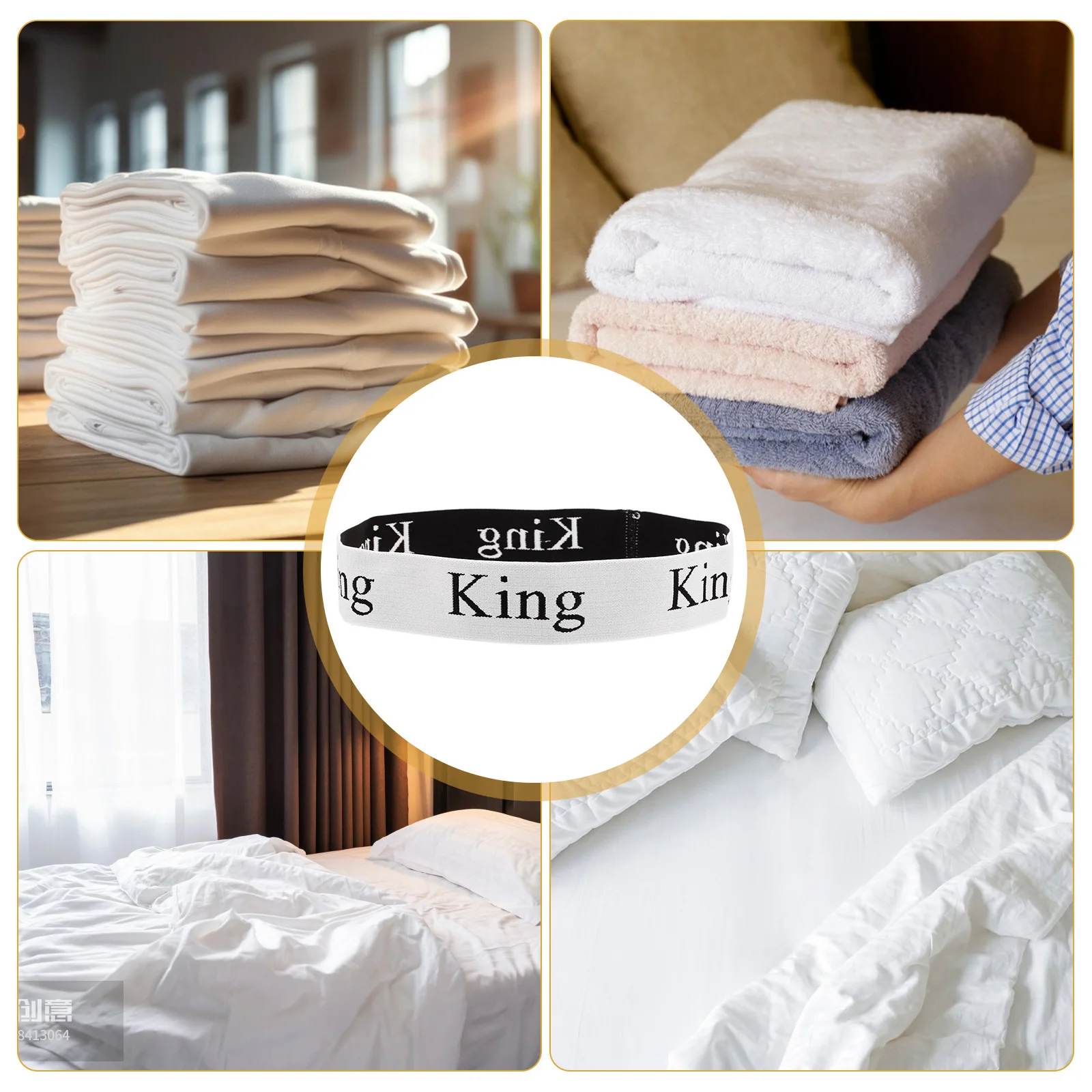 

4Pcs Bed Sheet Storage Bands Elastic Adjustable Bed Sheet Organizer Strap Pillowcase Tie Band Home Organization Supplies