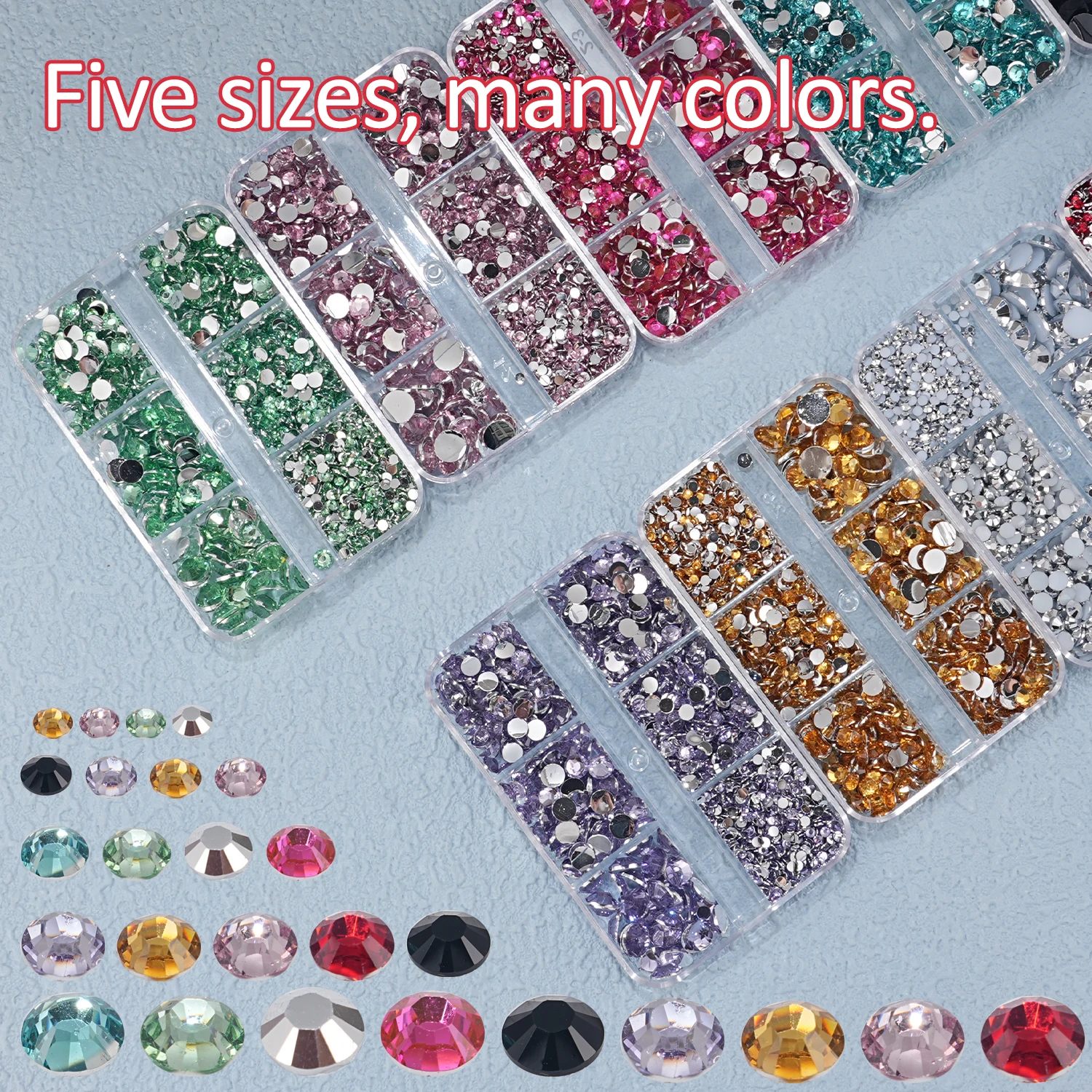 

6 сеток/коробка, 2-6 мм, смешанный размер, смоляные бриллианты для ногтей, аксессуары для ногтей с плоской задней частью, стразы для ногтей, украшение «сделай сам»