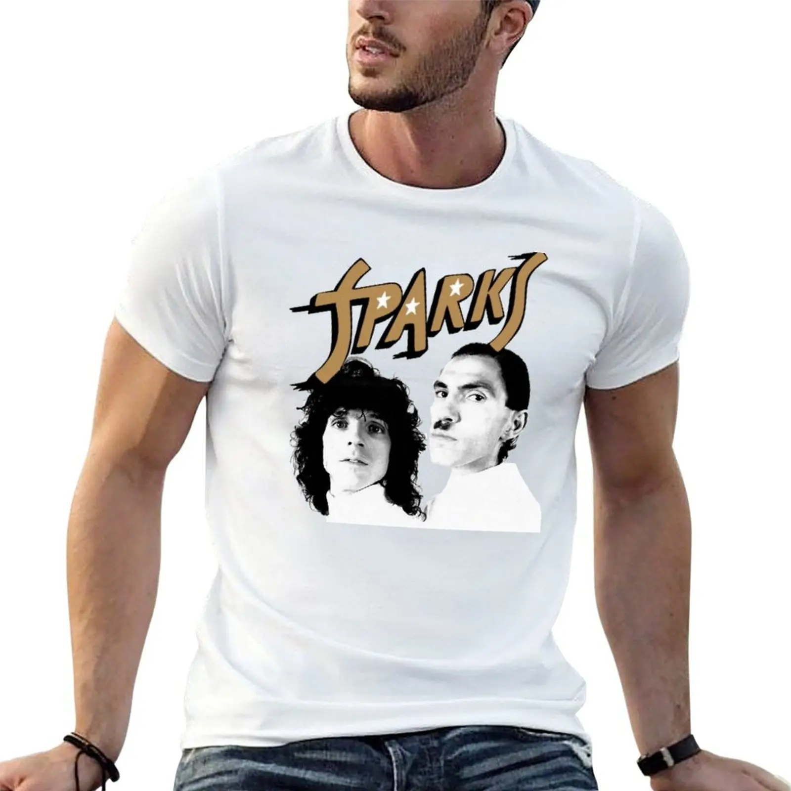 

Retro Sparks Band Heaven Tribute T-Shirt man t shirt graphic anime tshirt T-Shirt