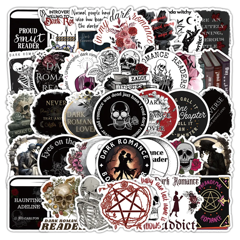 10/50Pcs Dark Romance Stickers Cool Gothic Style Graffiti Decals for Laptop Phone Motorcycle Scrapbook Cartoon Sticker