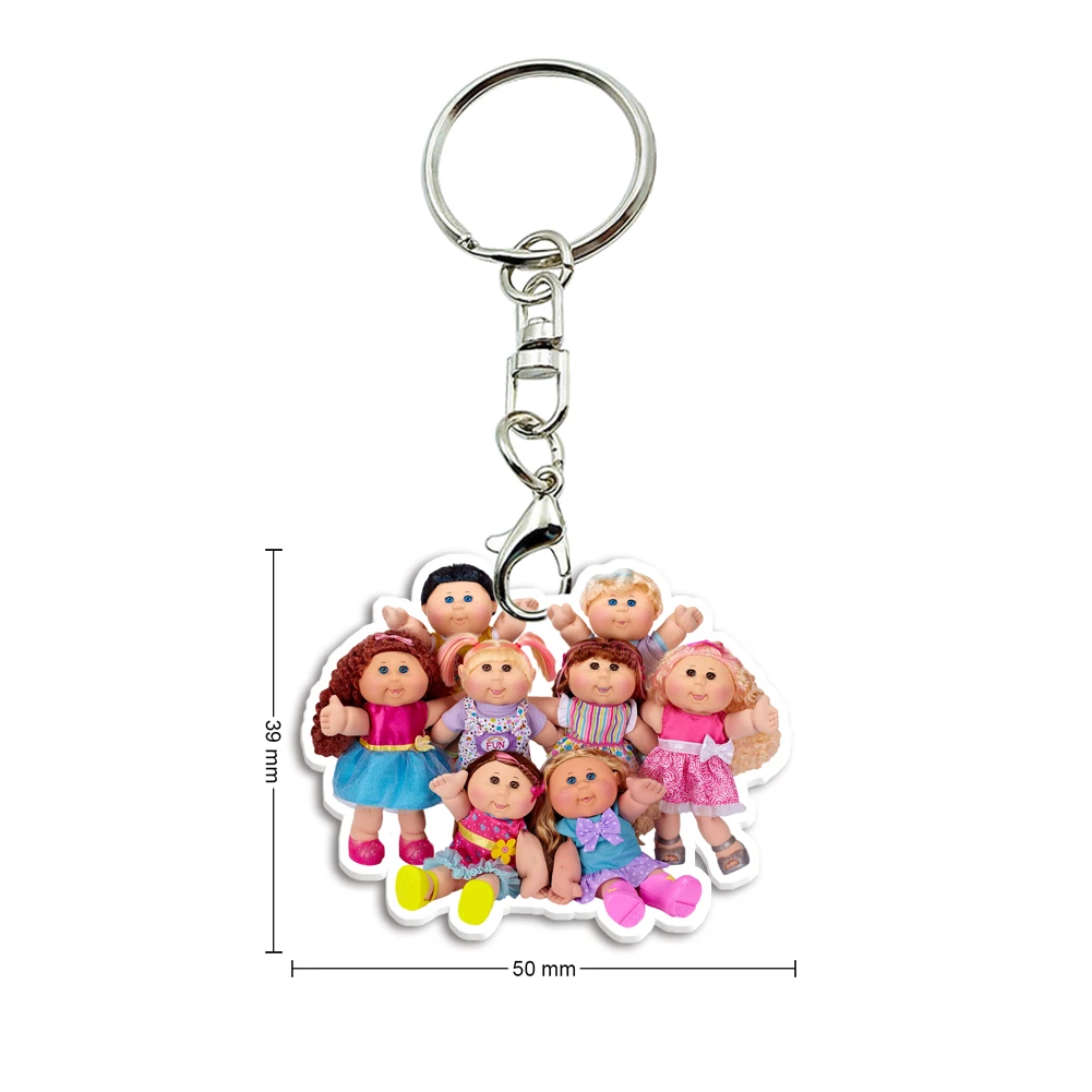 

Cabbage Cartoon Dolls Keychain Resin Key Chain Photo Trinket Printing Design Game Keychains Bag Pendants