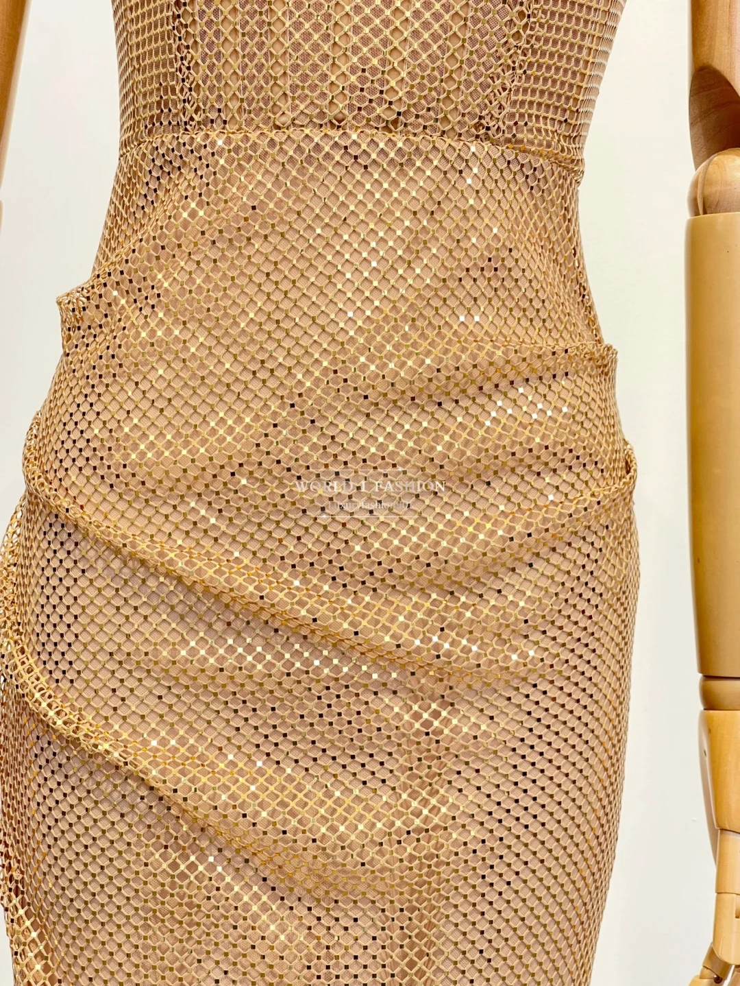 

Women's Gorgeous Brown Sleeveless Diamonds Mesh Tube Maxi Dresses for Party
