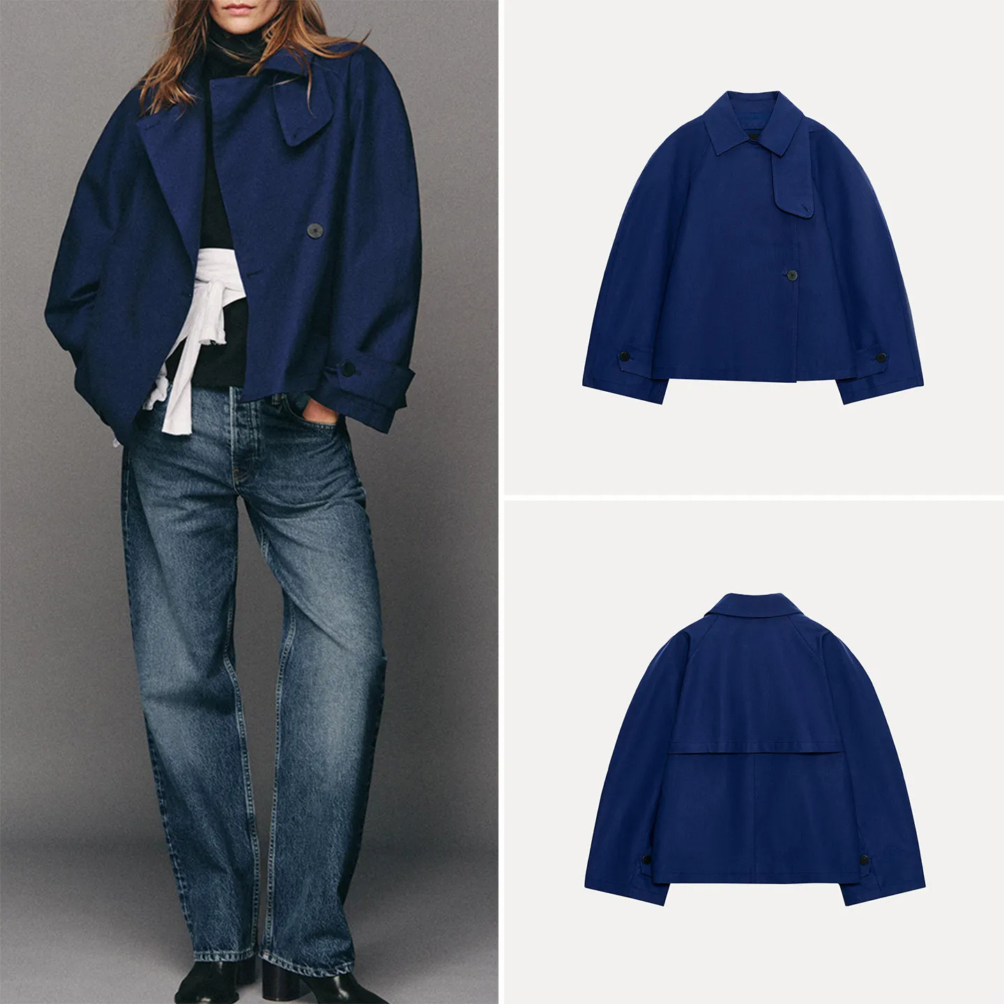 Autumn Fashion Women's Long Sleeve High Collar Short Coat Versatile Individual Style 2026 New Arrival Zadata Standard Fit