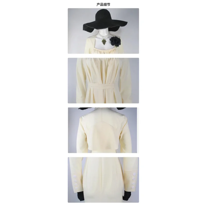 ชุดคอสเพลย์สุภาพสตรีดีมิตเรสคู ชัตแลน อัลซิน่า ไบโอแฮซาร์ด เจ้าหญิงเซ็กซี่ สำหรับงานปาร์ตี้ฮาโลวีน ชุดแวมไพร์ พร้อมสร้อยคอและหมวก